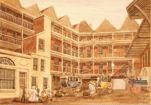 Bull and Mouth Inn Yard, ca. 1806